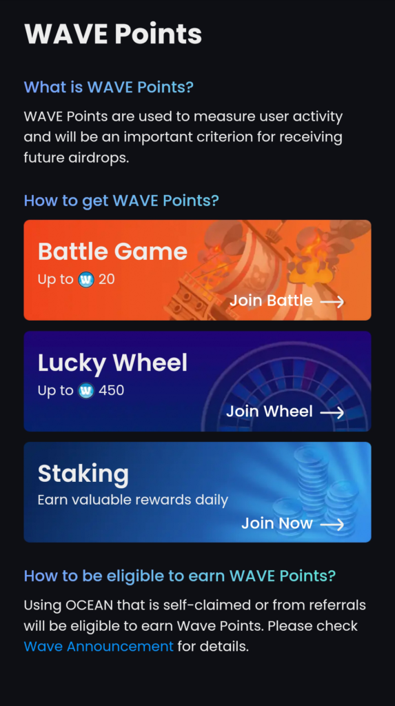 Wave Wallet Points